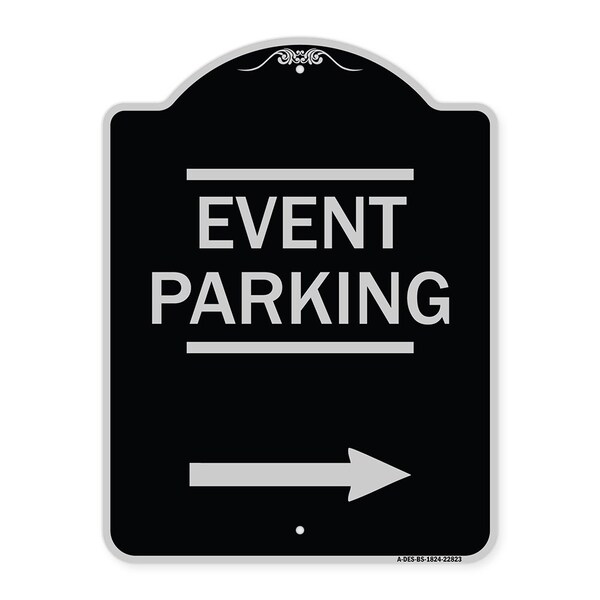 Thanks for Coming Turn Right for Exit Event Parking W/ Right Arrow Alum, 18" L, 24" H, BS-1824-22823